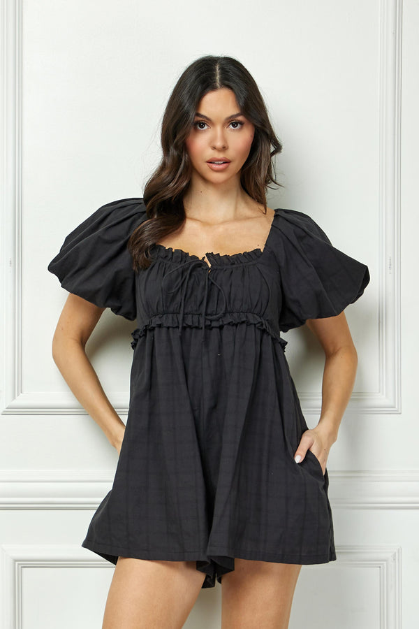 Puff Sleeve Romper