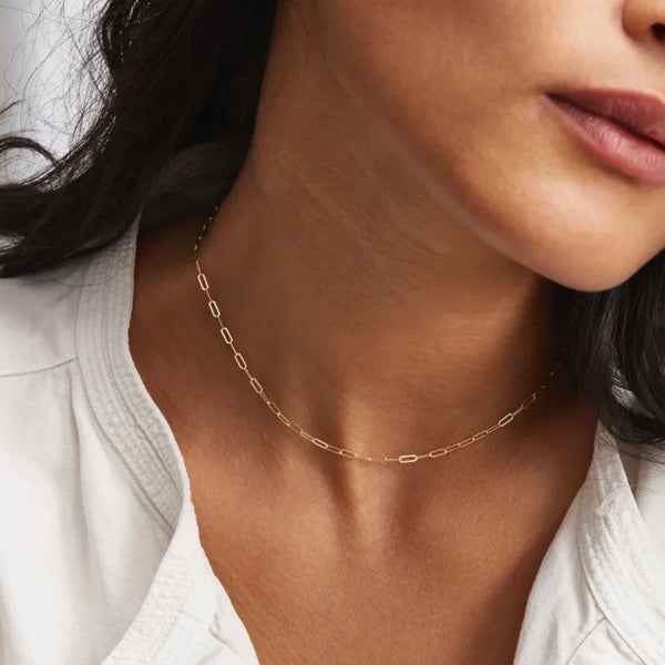 Dainty Paperclip Necklace