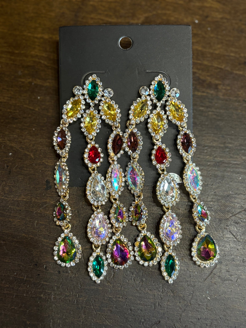 Super Shining Colorful Glass Earrings