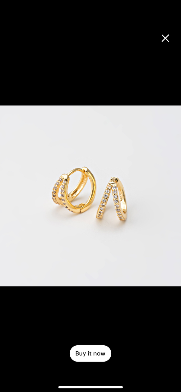 Twisted Earring Huggies - Real 14K Gold Plated