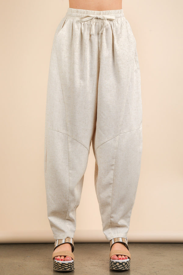 Solid Barrel Comfy Woven Pants