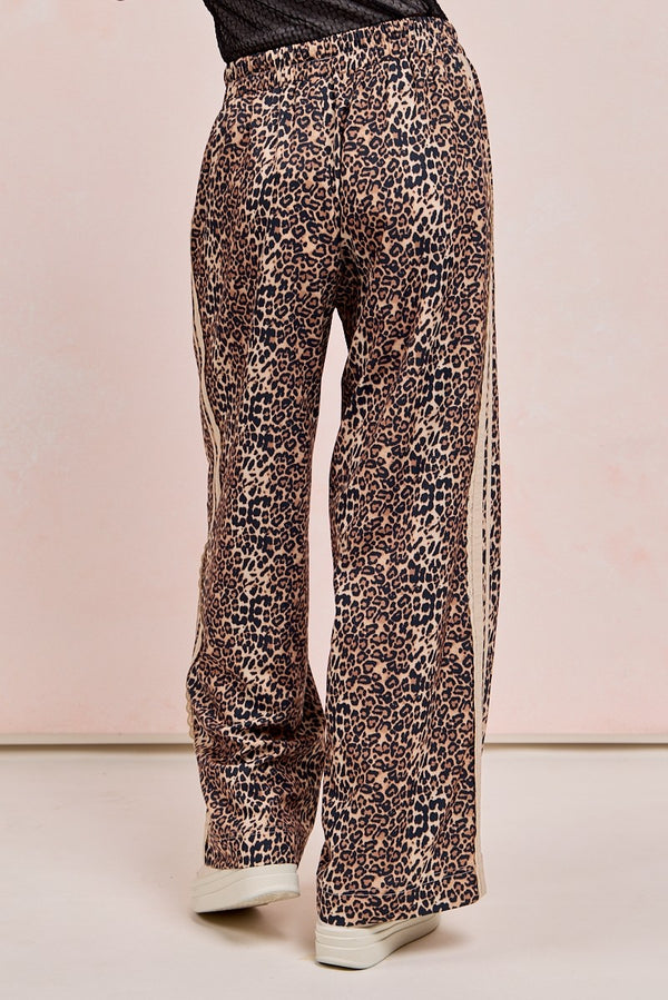 Leopard Printed Track Pants Side Contrast Lace Details (S-XL available)