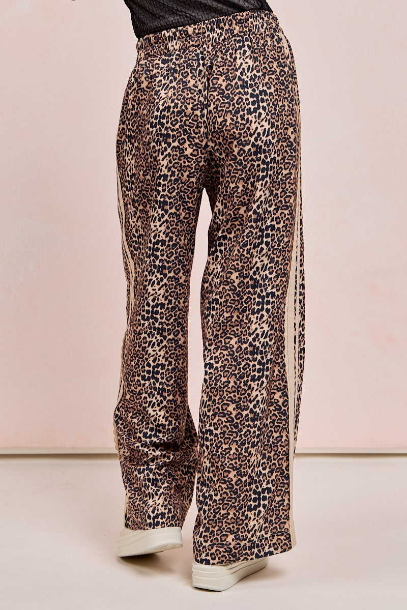 Leopard Printed Track Pants Side Contrast Lace Details (S-XL available)