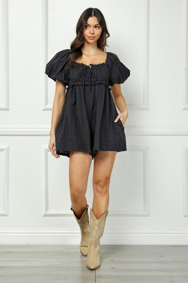 Puff Sleeve Romper