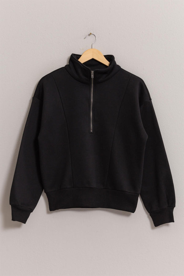 Half Zip Sweatshirt (Black)