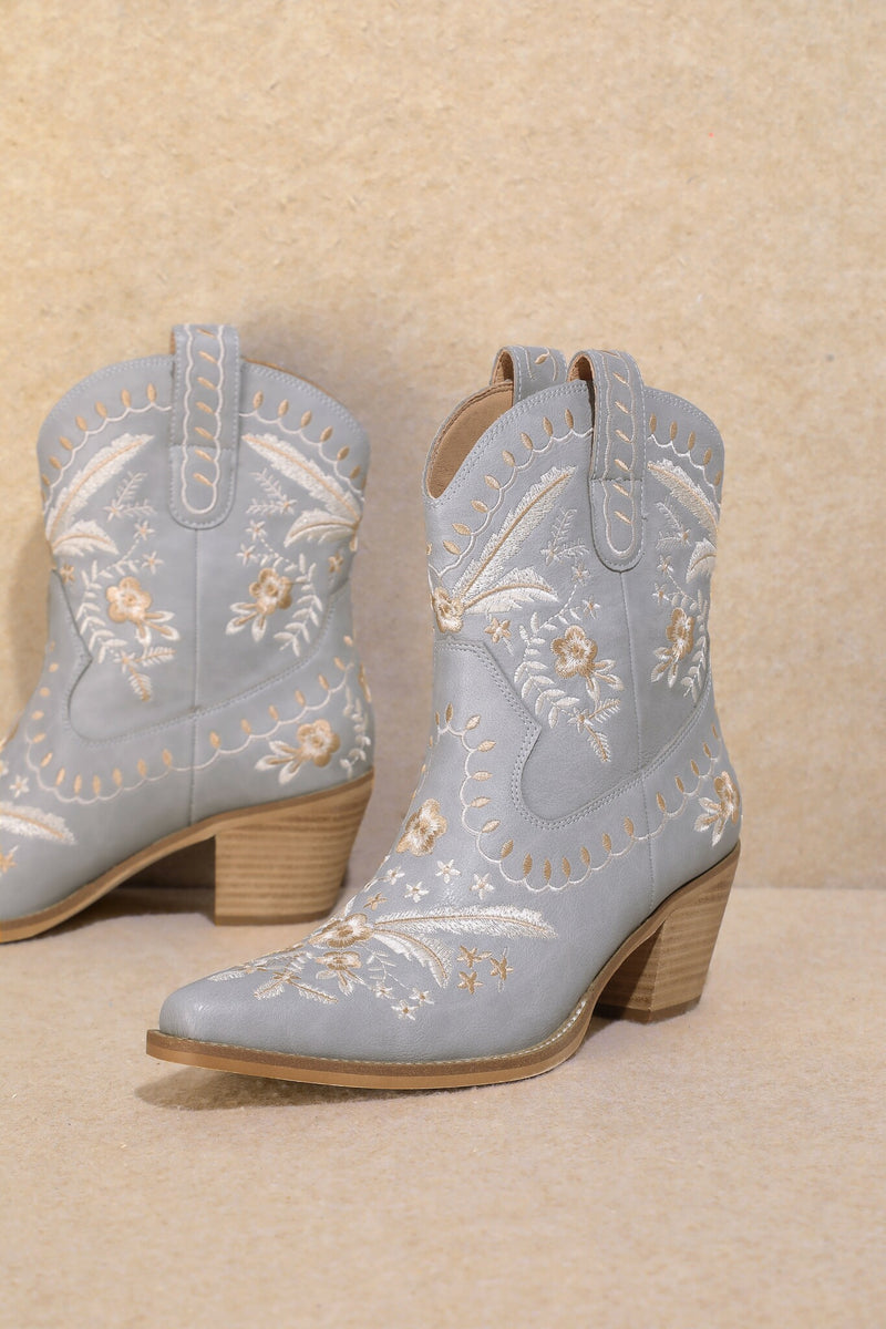 Corral Embroidered Boot in Smoke Grey - MiiM Brand