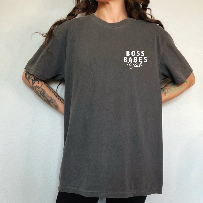 Boss Babes Club CEO Graphic Oversized Vintage T-Shirt (XS-XL)