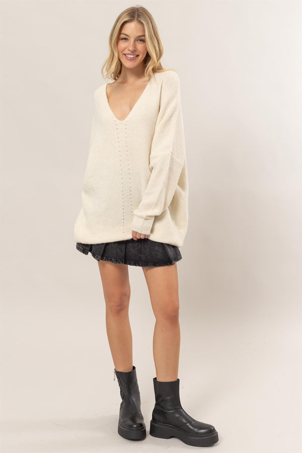 V-neck Oversized Sweater