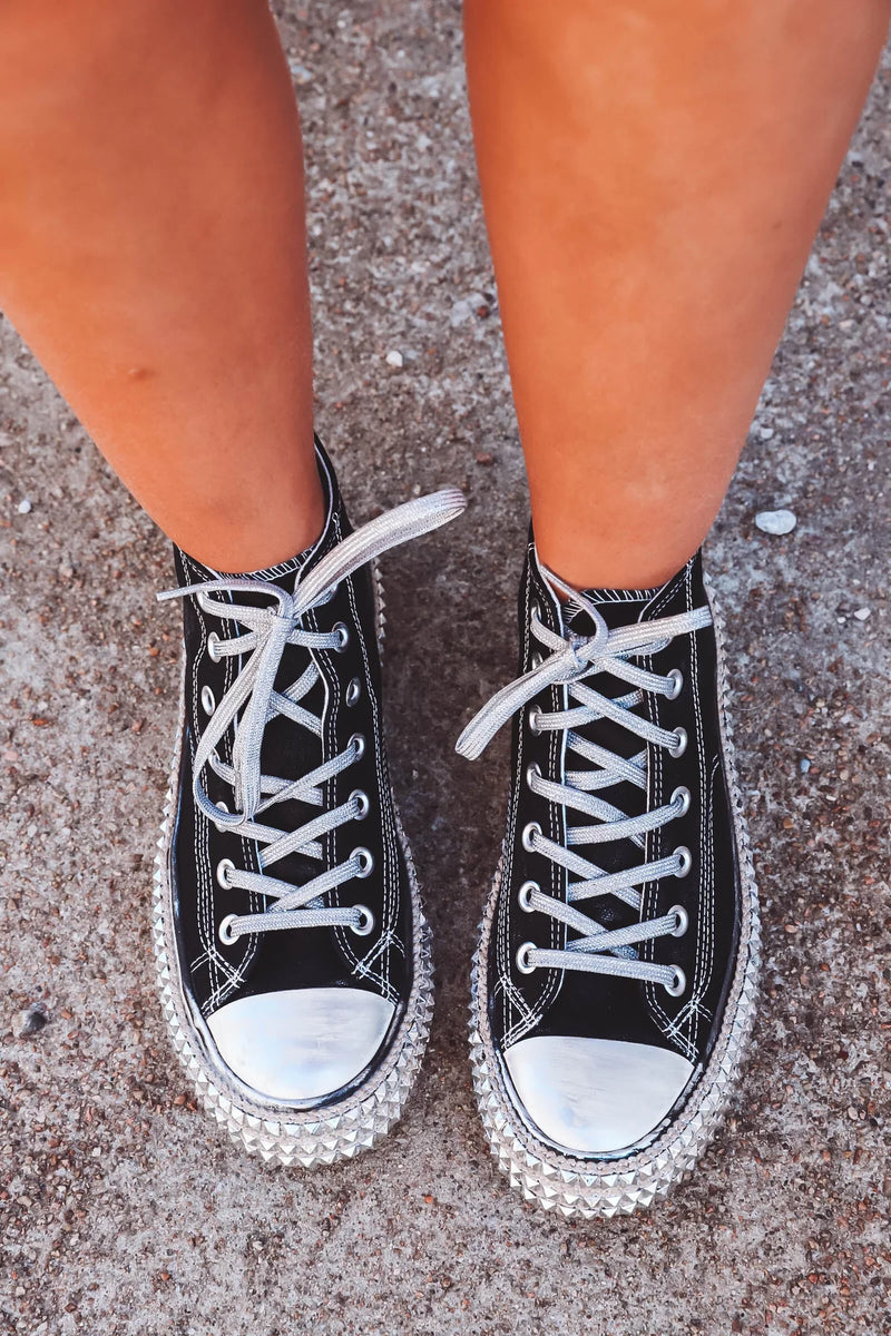 Chantel High Top Studded Sneaker