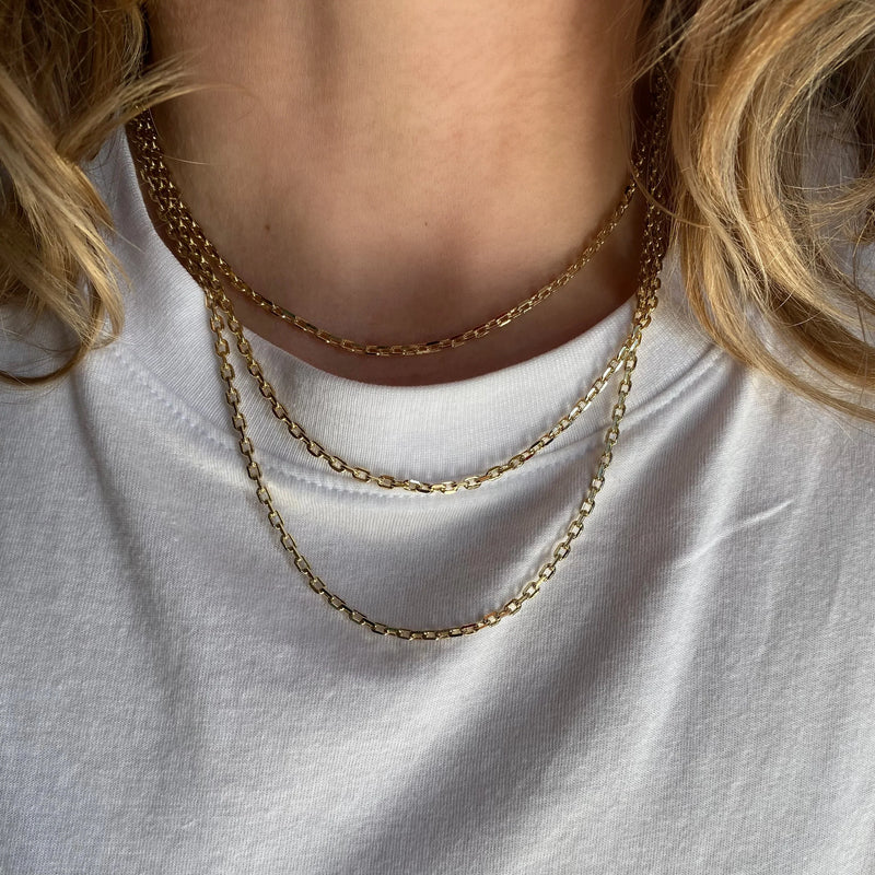 18k Gold Filled DC Curb Link Chain (Available sizes: 16, 18, and 20 inches)