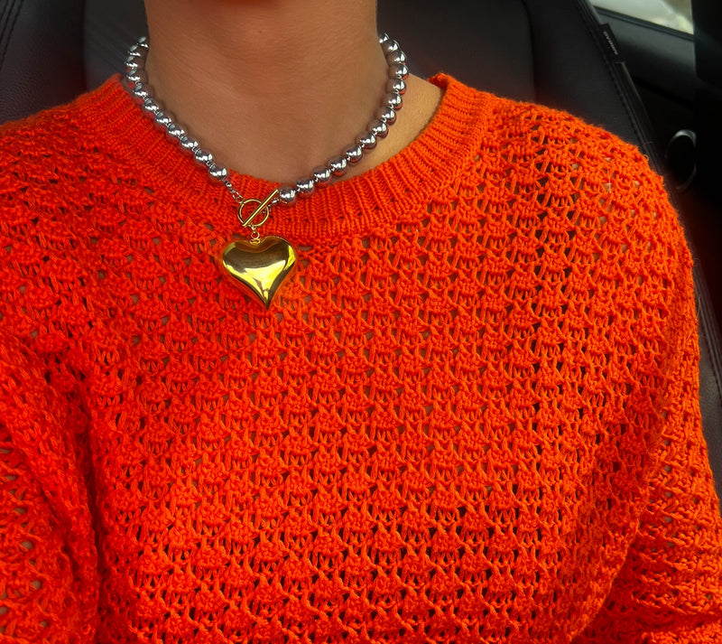 GLAM HEART NECKLACE - CHANSUTTPEARLS