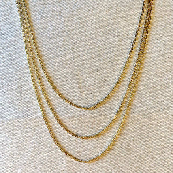 18k Gold Filled DC Curb Link Chain - 16 Inches