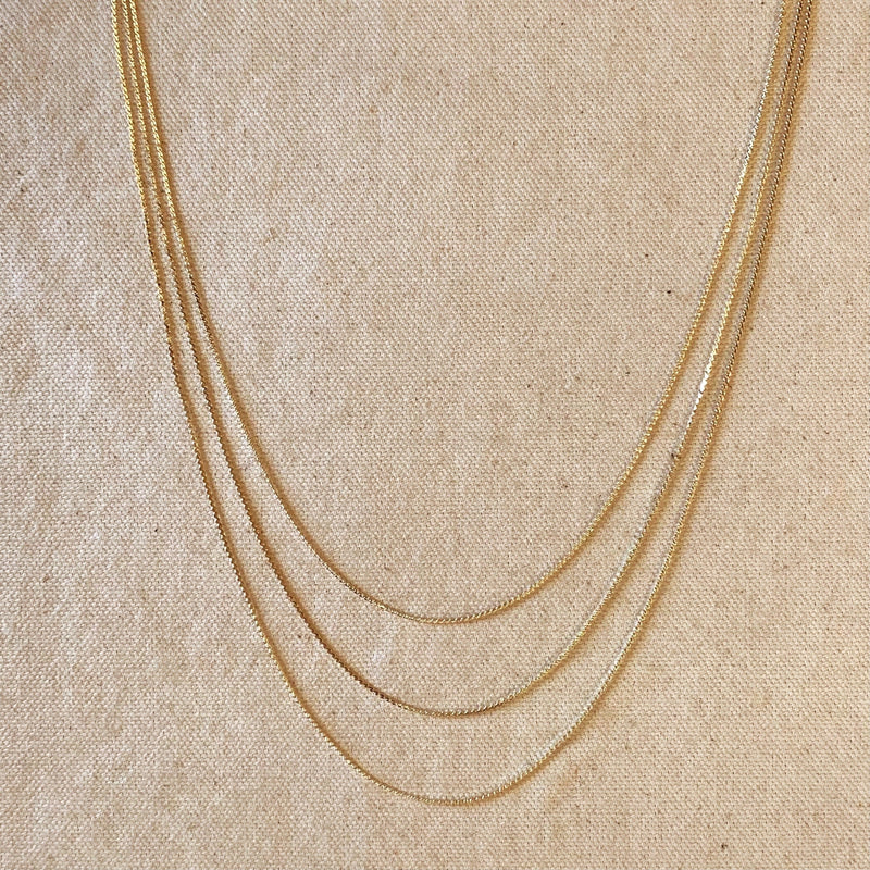 18k Gold Filled Dainty Chain Necklace- 16 inches