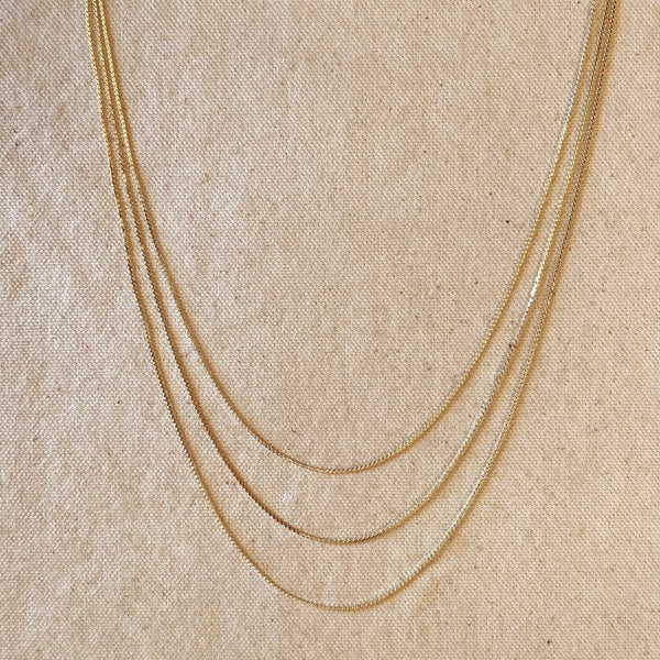 18k Gold Filled Dainty Chain Necklace (Available sizes: 16, 18, and 20 inches)