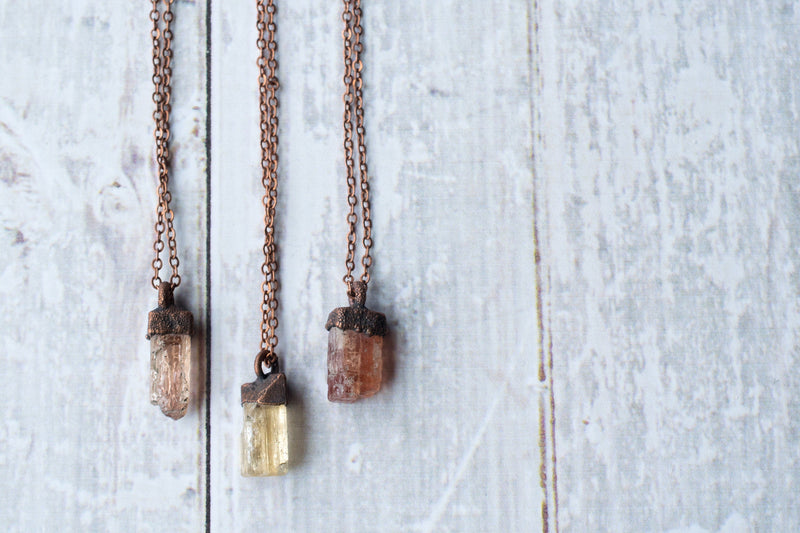 Topaz Electroformed Crystal Necklace - by HAWKHOUSE