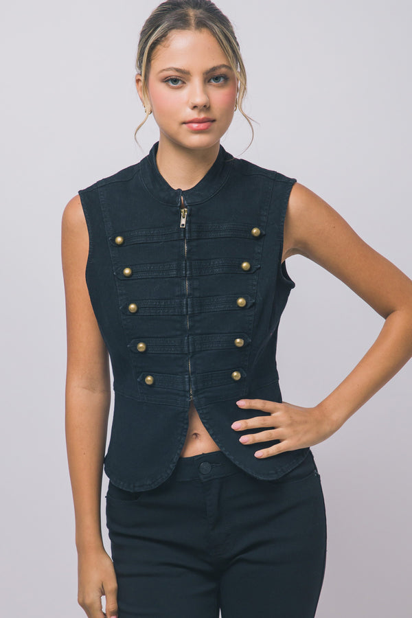 Napoleon Vest in Black – DawnTayler Boutique