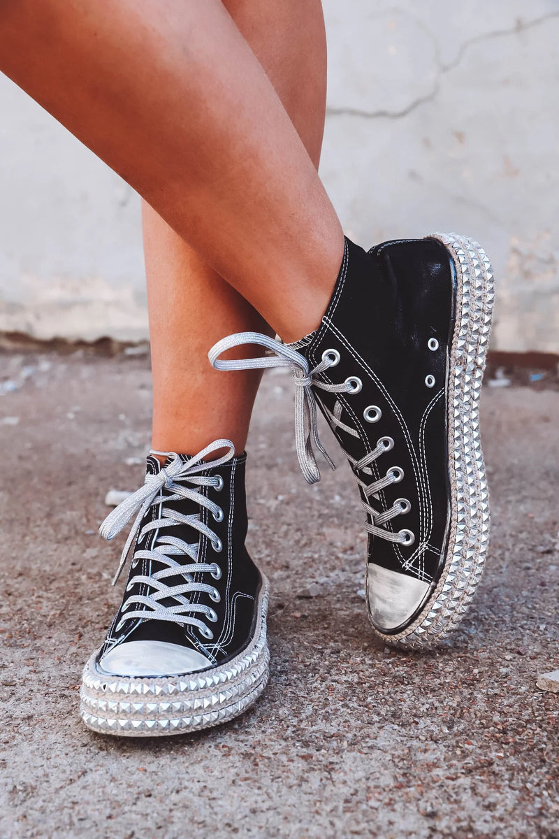 Chantel High Top Studded Sneaker