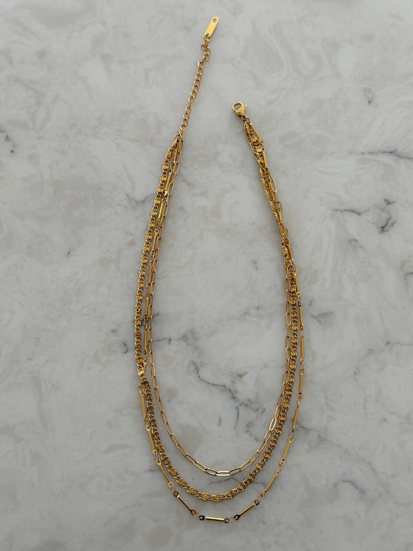 Triple Layered Necklace - CHANSUTTPEARLS