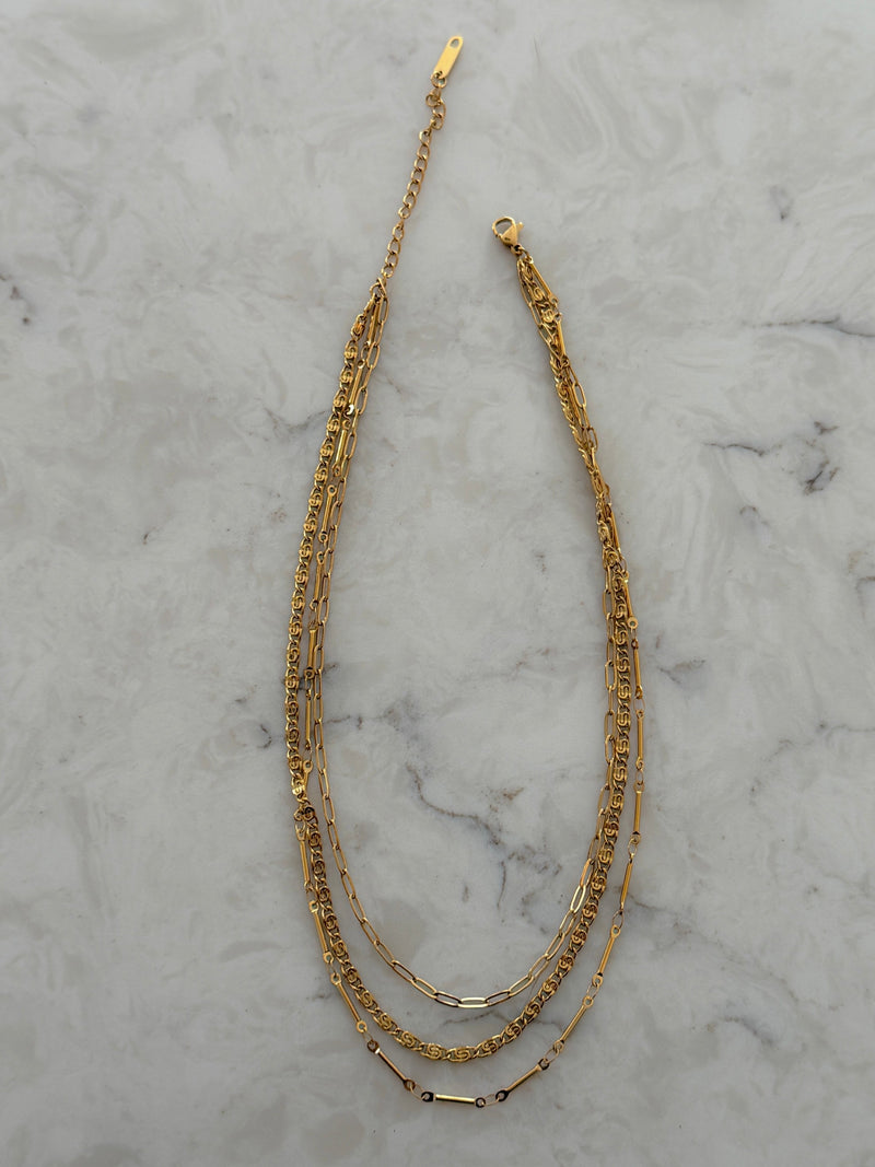 Triple Layered Necklace - CHANSUTTPEARLS