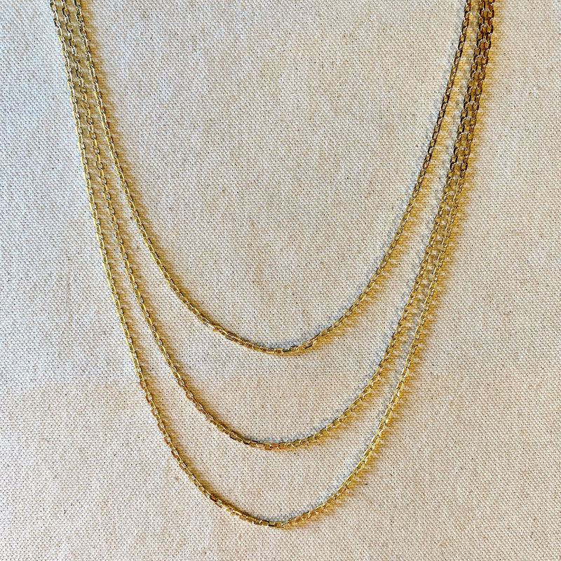 18k Gold Filled DC Curb Link Chain (Available sizes: 16, 18, and 20 inches)