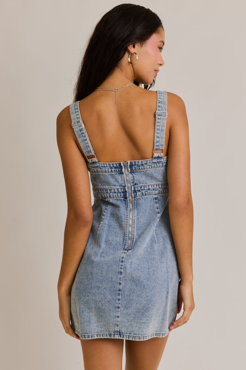 Empire Waist Denim Dress