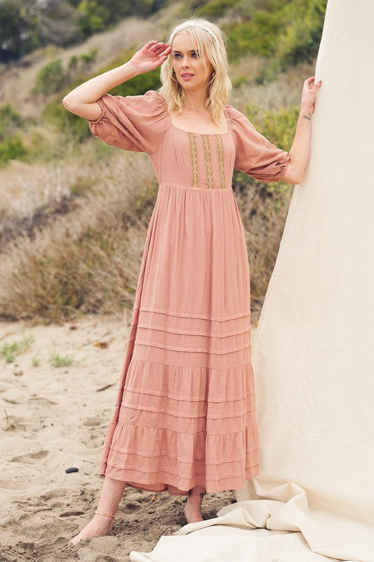 RESTOCK - Always Yours Maxi Dress in Clay