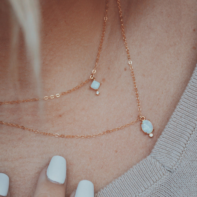 Tease Opal Necklace - Gold Filled