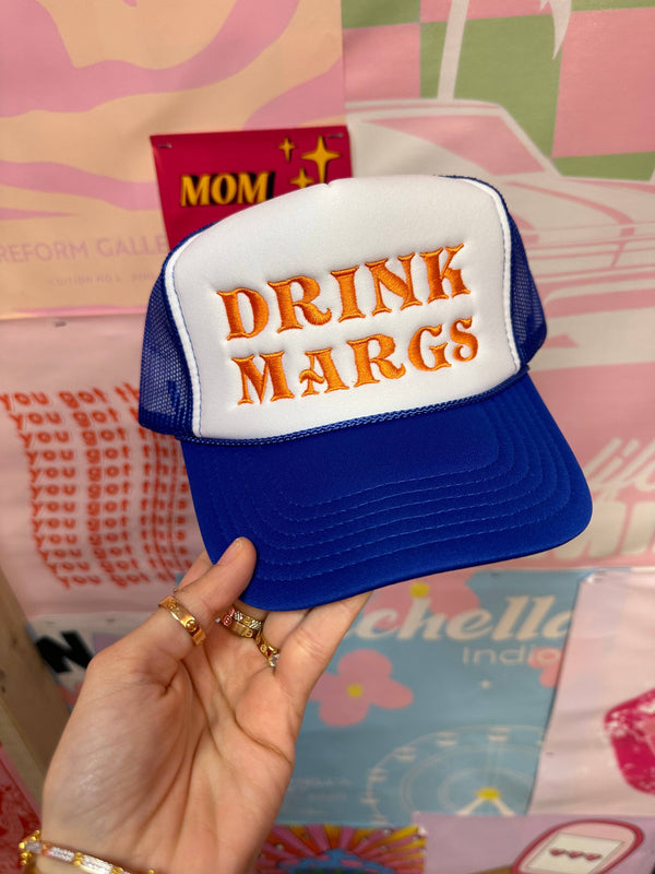 Blue Trucker Hat: Drink Margs