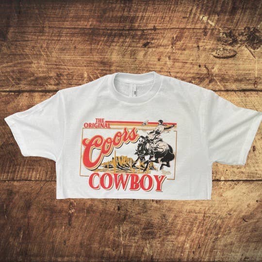 Cowboy Crop Tee Graphic (S-XL)